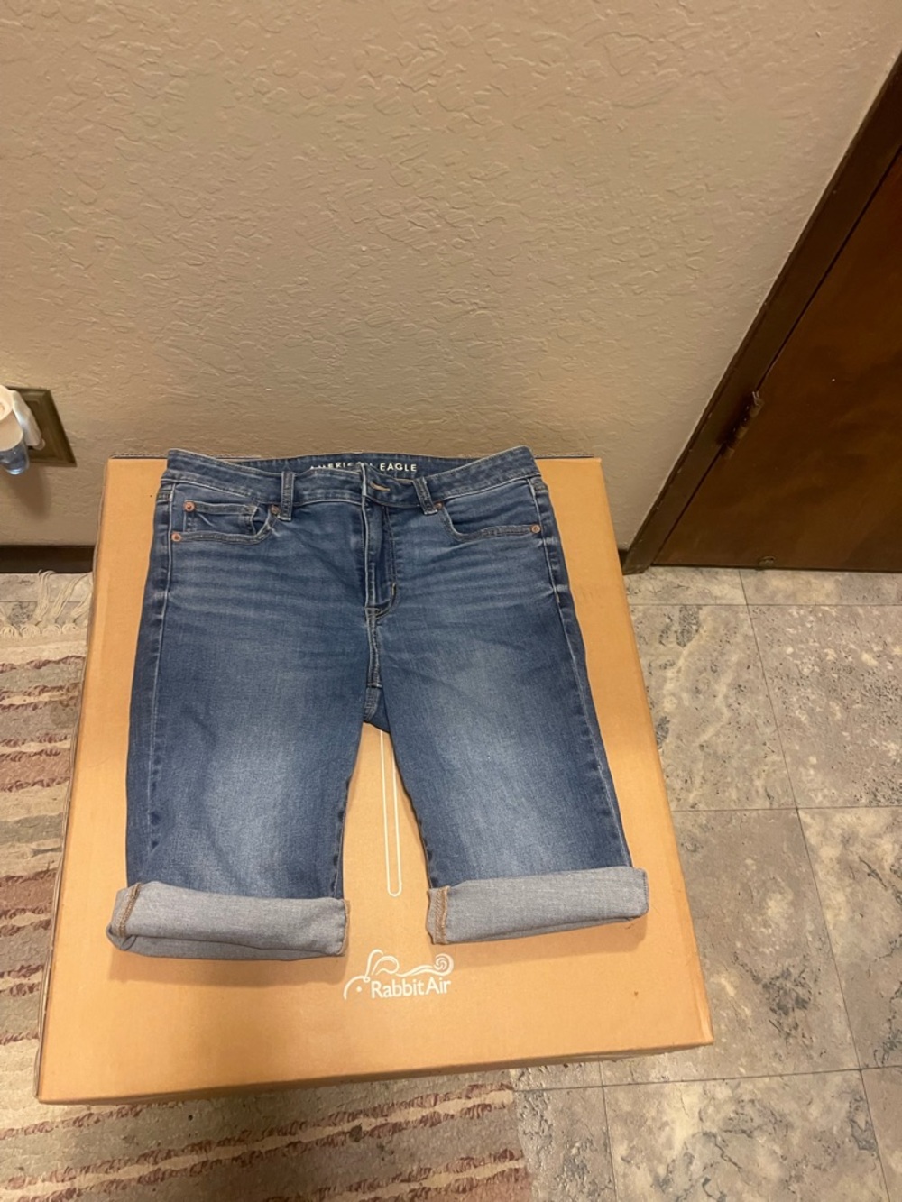American Eagle Outfitters Dark Blue Denim Jeans - Classic wore once and washed